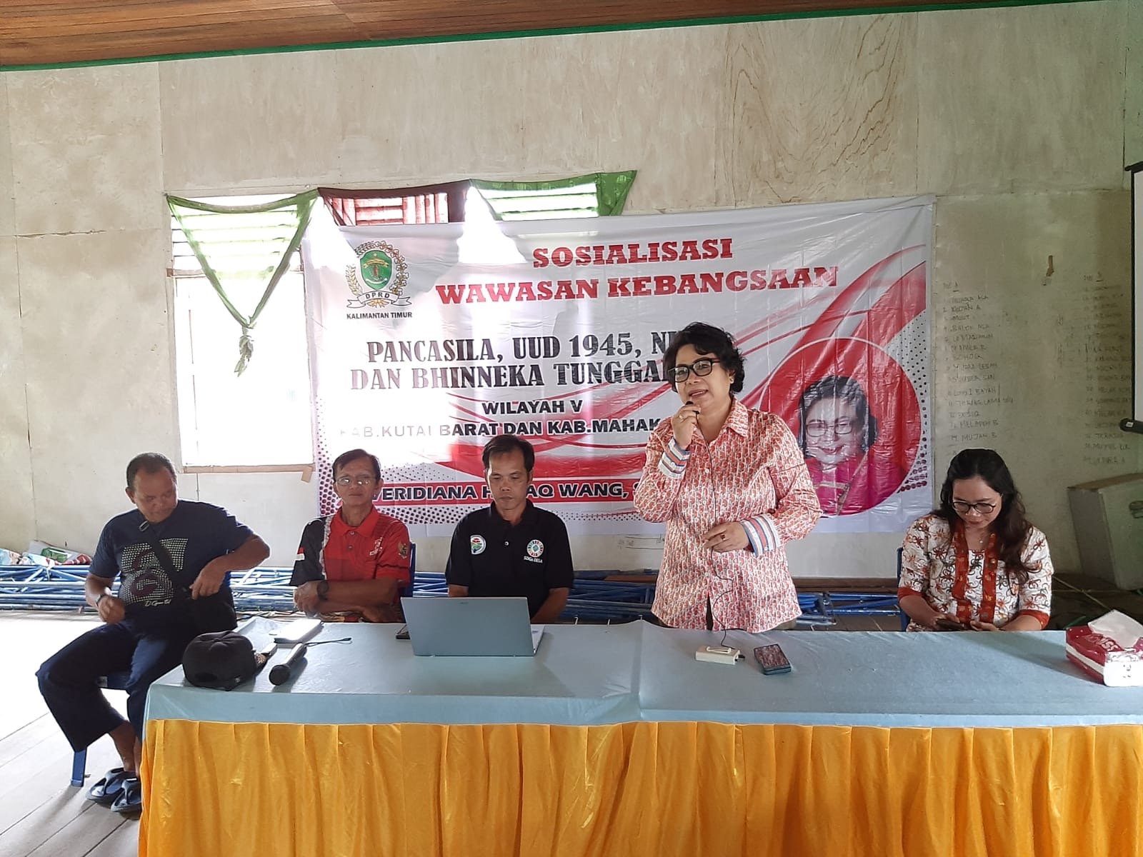Veridiana Edukasi Wawasan Kebangsaan di Kampung Muara Mujan Kubar, Ingatkan Pentingnya Pertebal Nasionalisme