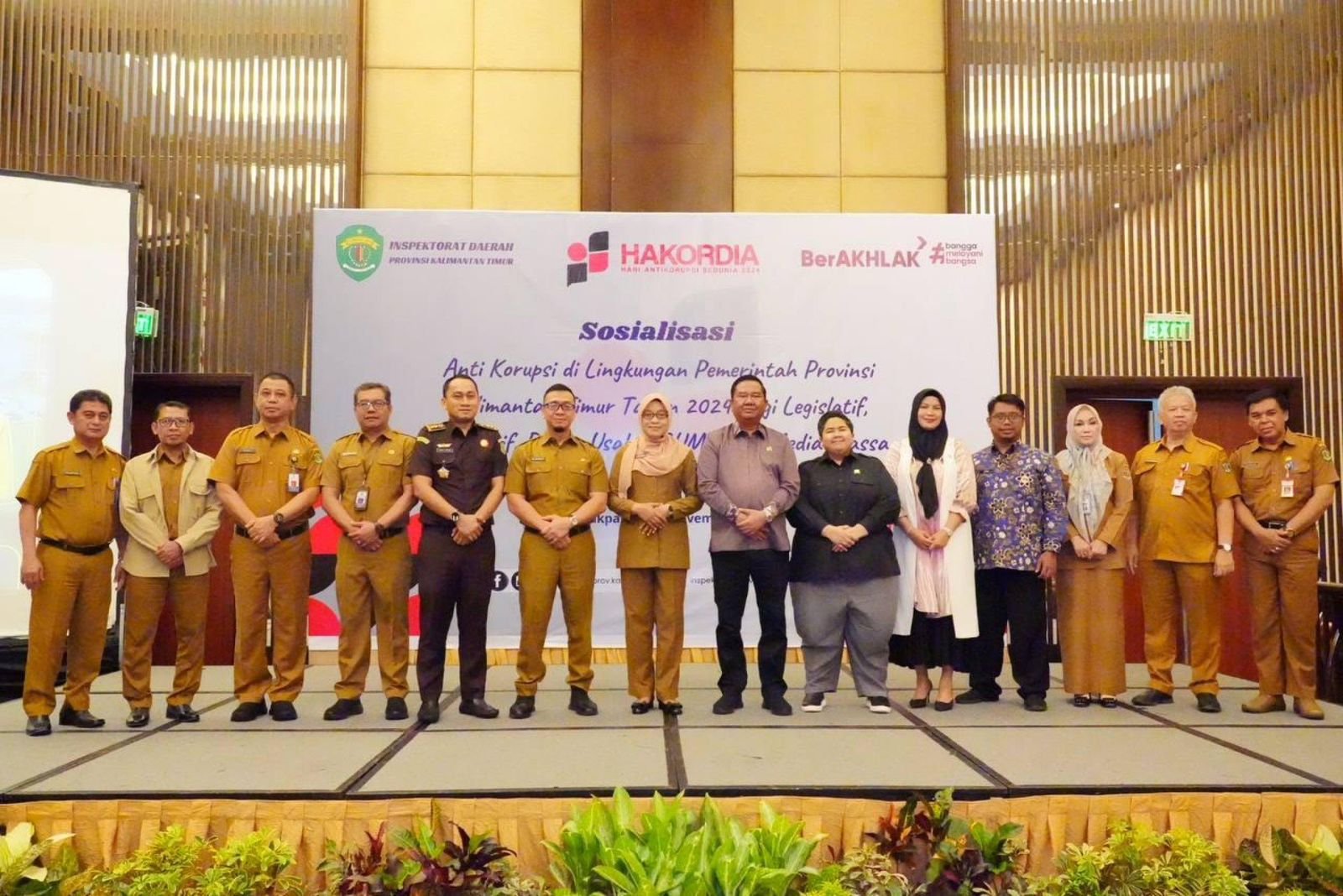 Jajaran Pimpinan dan Sekretaris DPRD Kaltim Ikuti Sosialisasi Anti Korupsi di Balikpapan